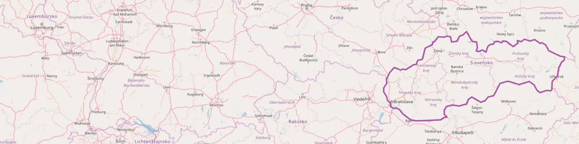 Map of Slovakia